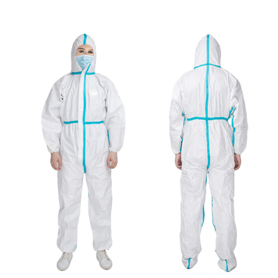 60gsm 40 Gsm Baju Pelindung Medis Polypropylene Disposable Suits Ppe