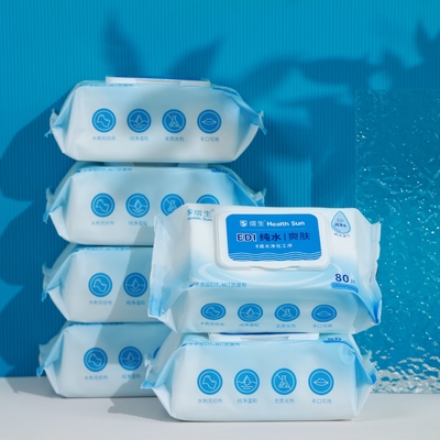 Antibakteri Alkohol Gratis Tisu air murni Untuk Membersihkan
